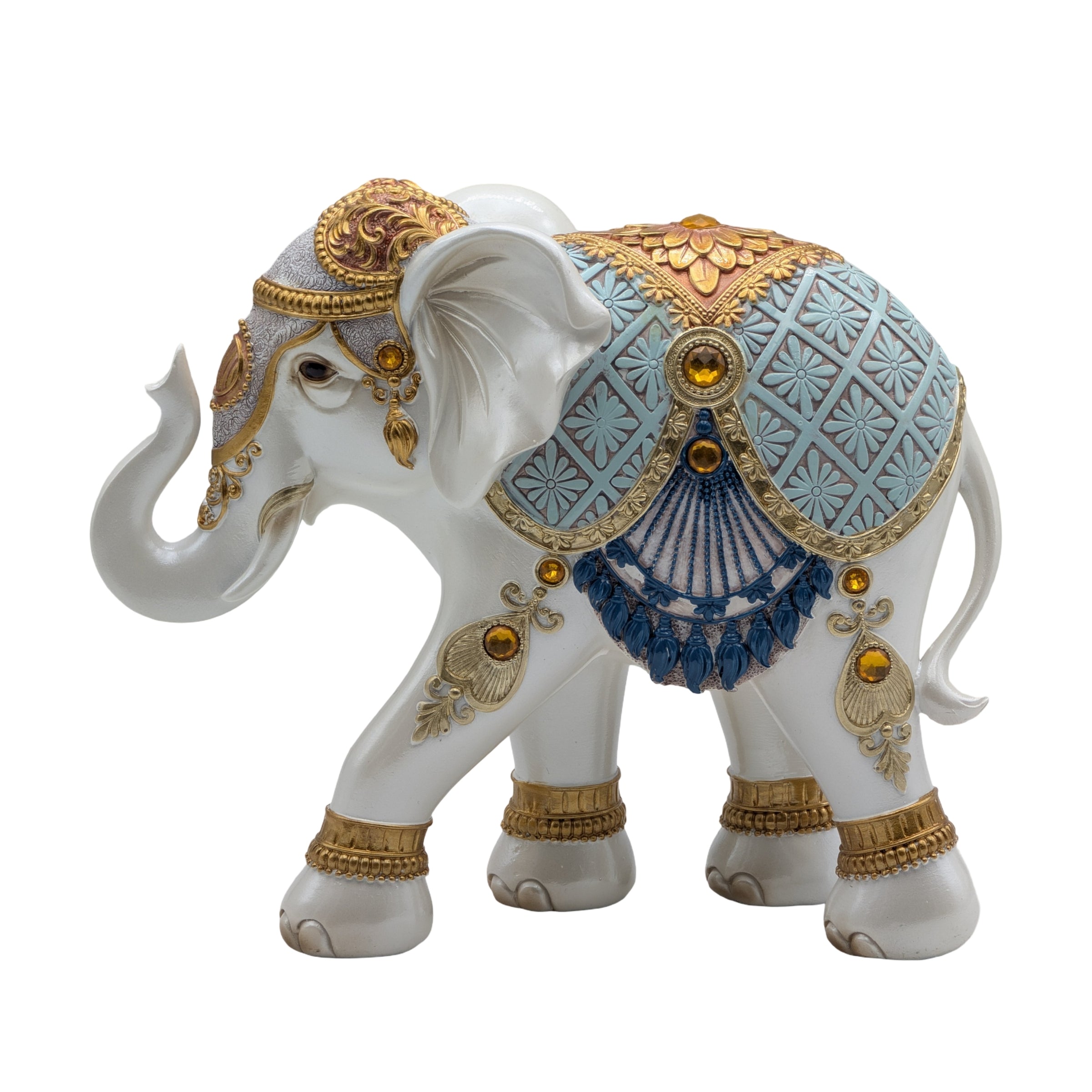 Lucky Blue White Elephant 26cm V637-DCO38653