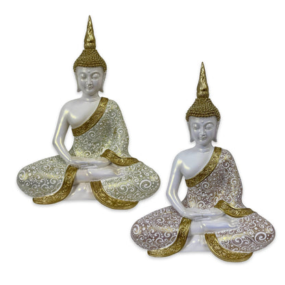 Set 2 Buddha Statue Assort 35cm V637-DCO38679