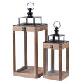 Set 2 Wooden Rustic Charm Lanterns 49cm V637-DCO38827