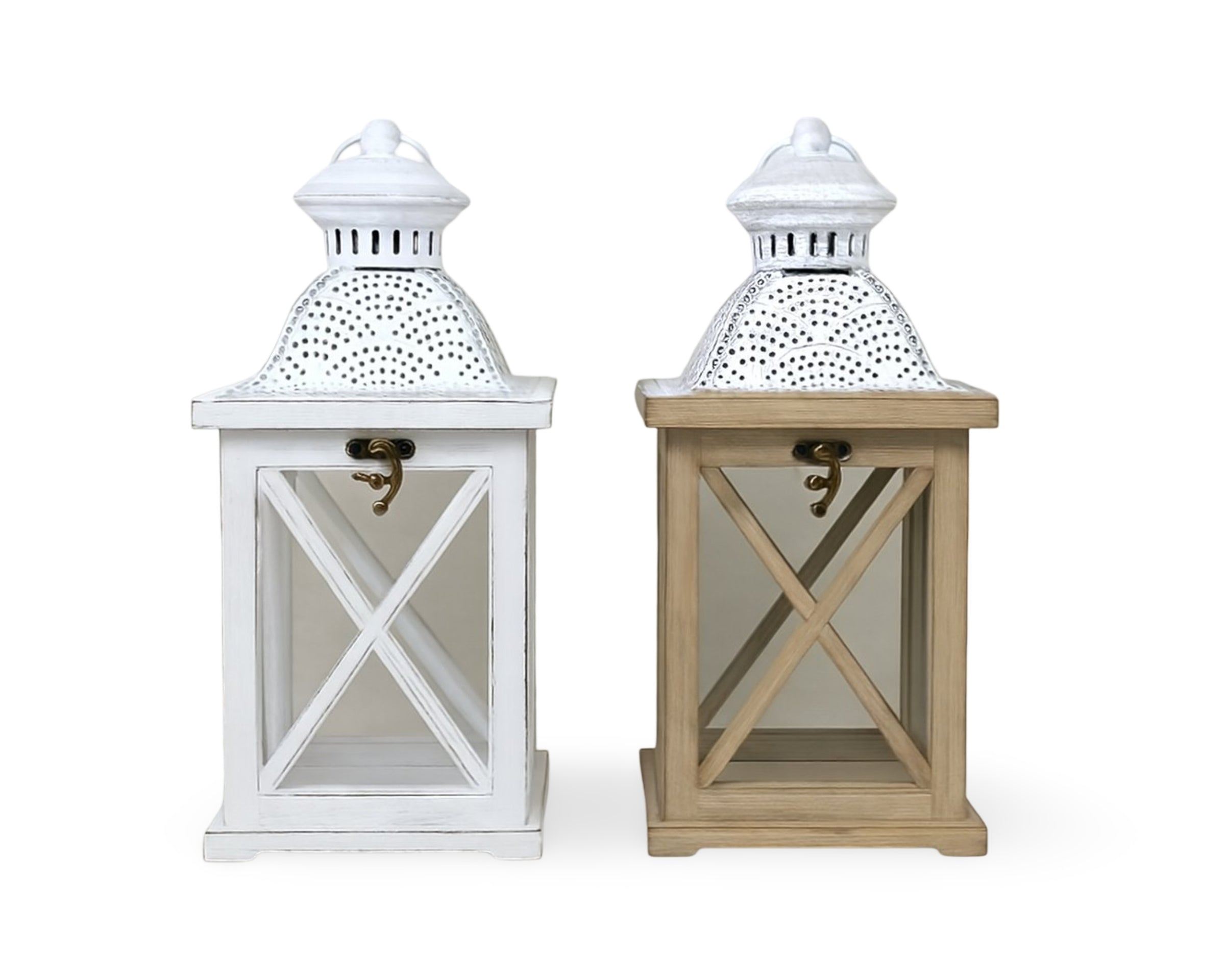 bulk 4 Wooden Classic Charm Mini Lantern Asst 28cm V637-DCO38831