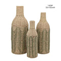 bulk 2 Forest Green Paper Rope Glass Jar 70cm V637-DCO40122