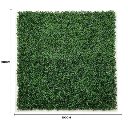 Boxwood Hedge Screen Green Wall Panel UV Resistant 100cm x 100cm V637-DP1000500