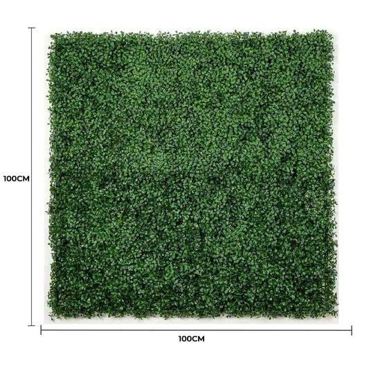 Boxwood Hedge Screen Green Wall Panel UV Resistant 100cm x 100cm V637-DP1000500