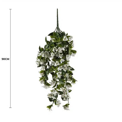 Hanging White Artificial Bougainvillea Plant UV Resistant 90cm V637-DP1005618
