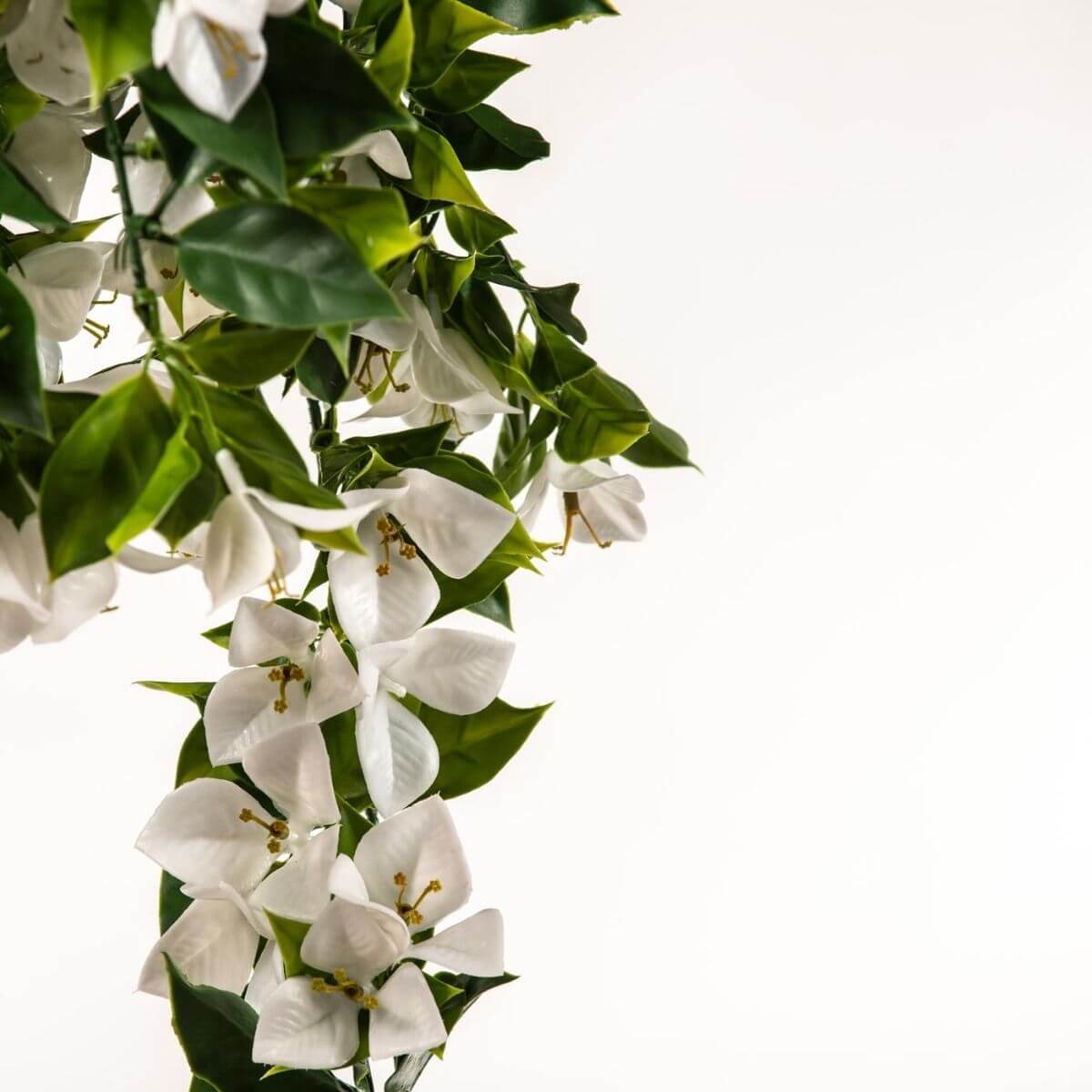 Hanging White Artificial Bougainvillea Plant UV Resistant 90cm V637-DP1005618