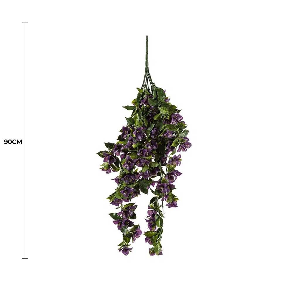 Hanging Artificial Bougainvillea Plant Purple UV Resistant 90cm V637-DP1005622