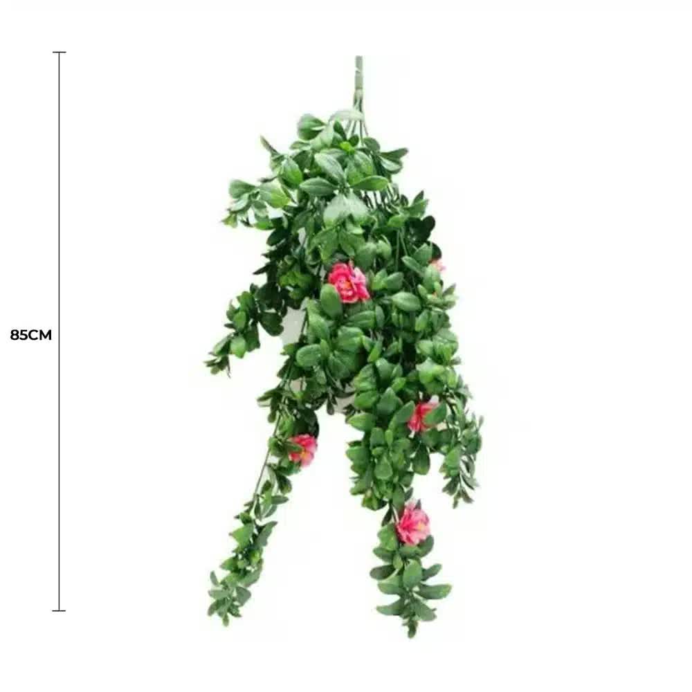 Hanging Pink Rose Stem UV Resistant 85cm V637-DP1005880