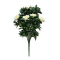 Premium Artificial White Rose Bunch UV Resistant 45cm V637-DP1005881