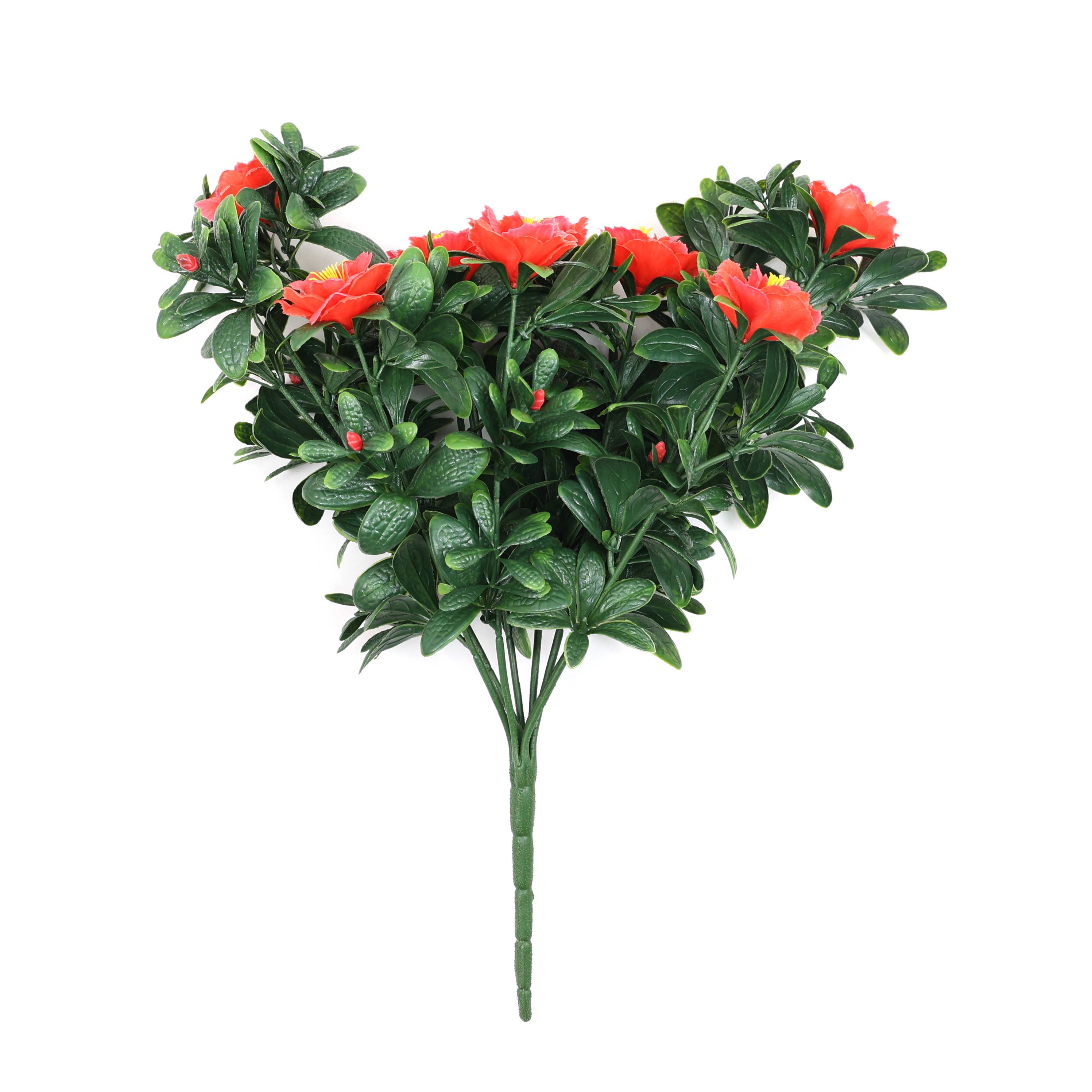 Premium Artificial Red Rose Bunch UV Resistant 45cm V637-DP1005893