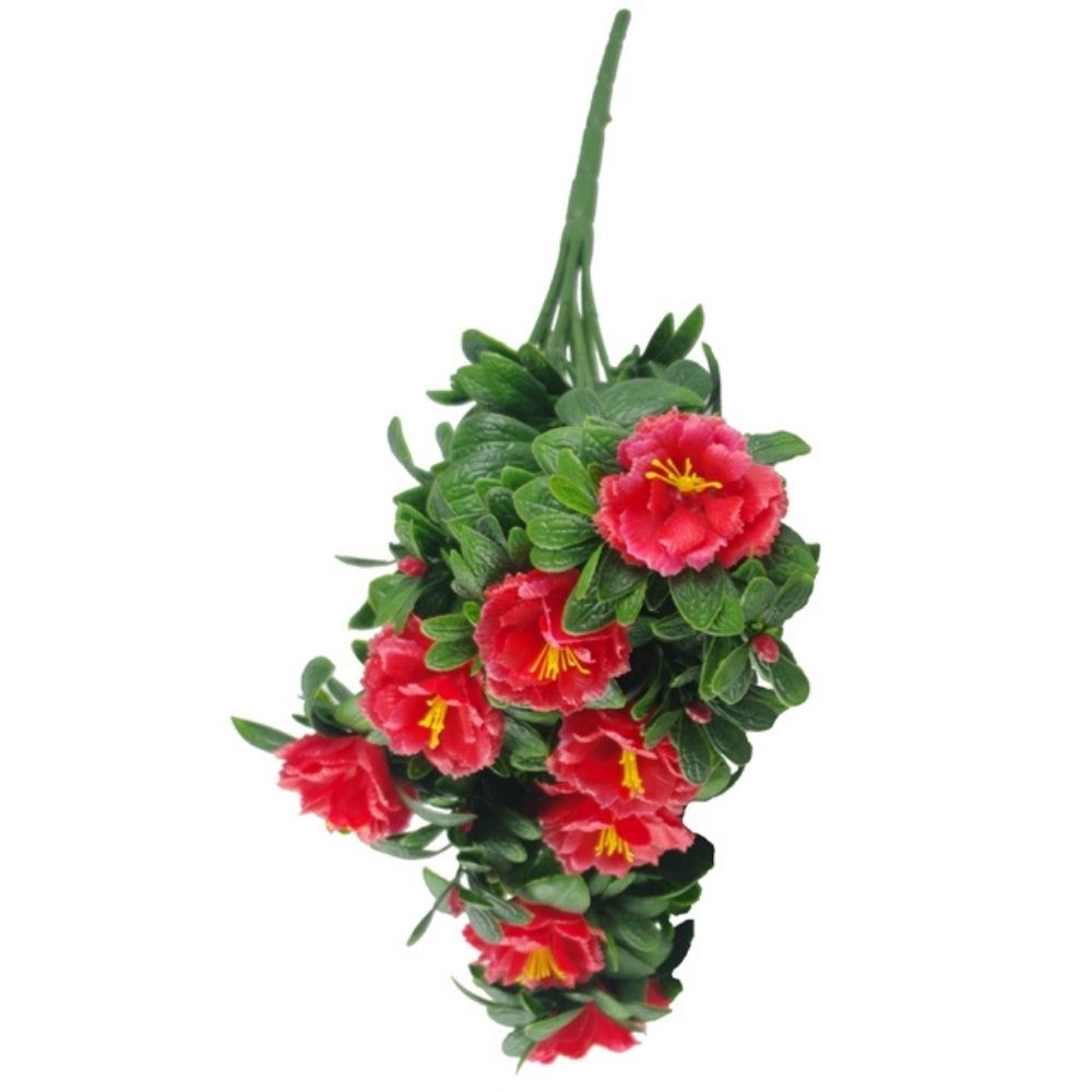Premium Artificial Red Rose Bunch UV Resistant 45cm V637-DP1005893
