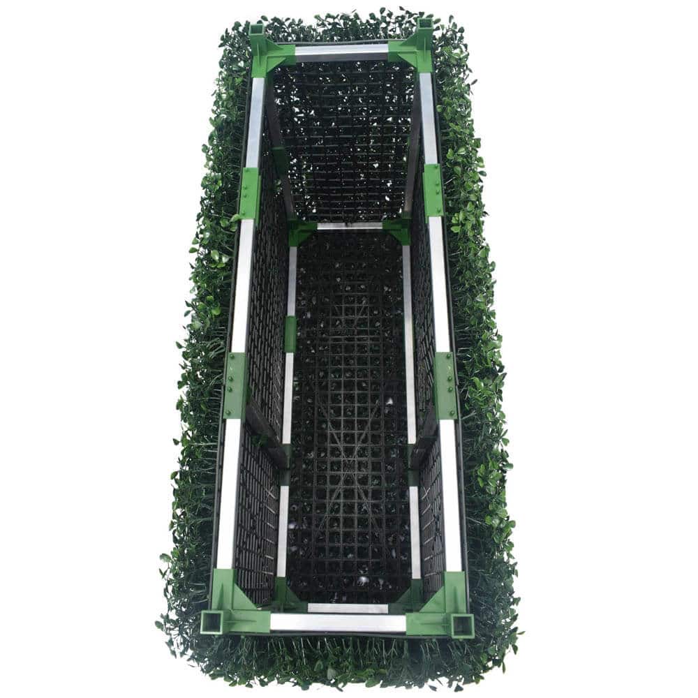 Portable Artificial Boxwood Hedge UV Resistant 75cm High 100cm Long V637-DP1006821