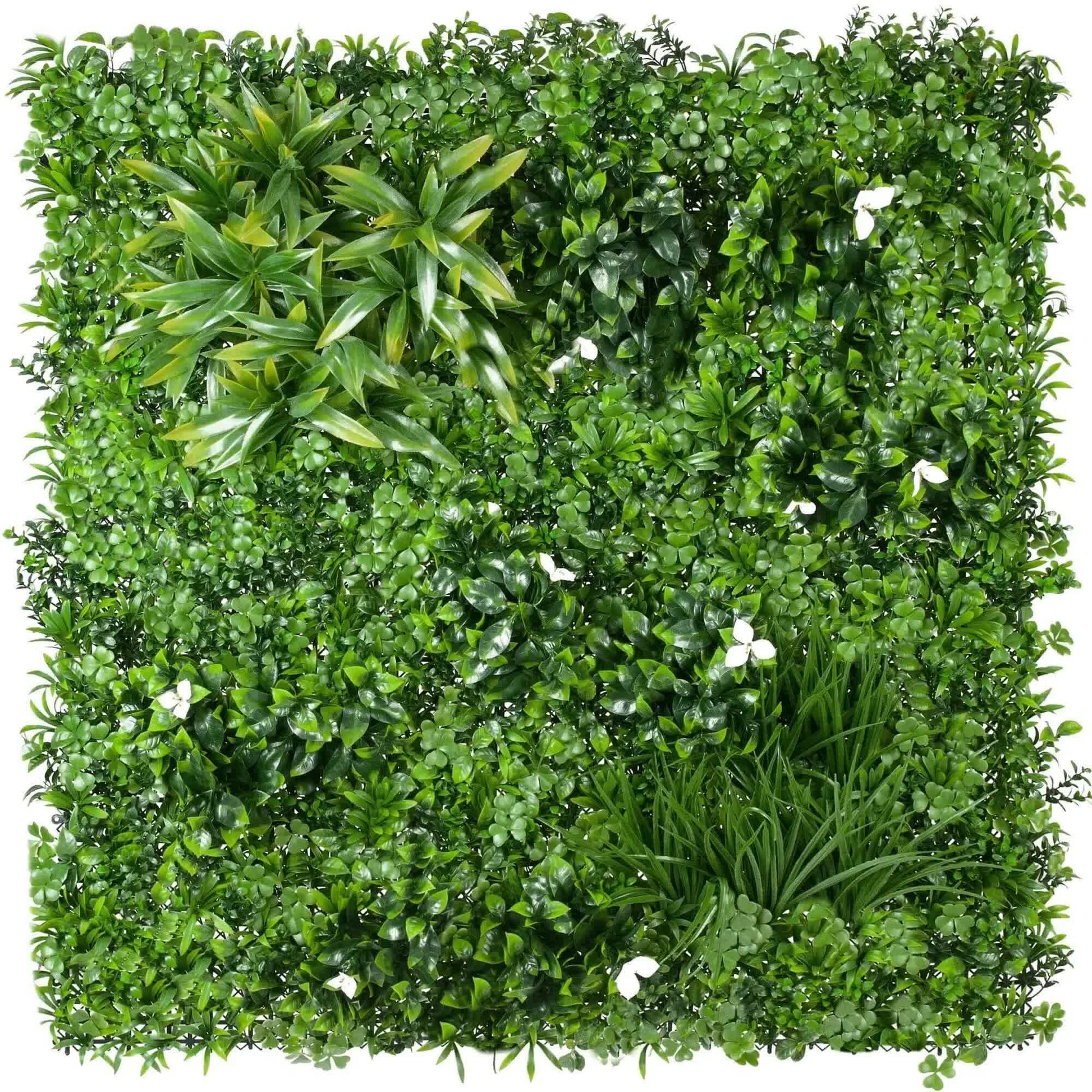 Luxury White Oasis Vertical Garden / Green Wall UV Resistant 1m x 1m V637-DP1008038