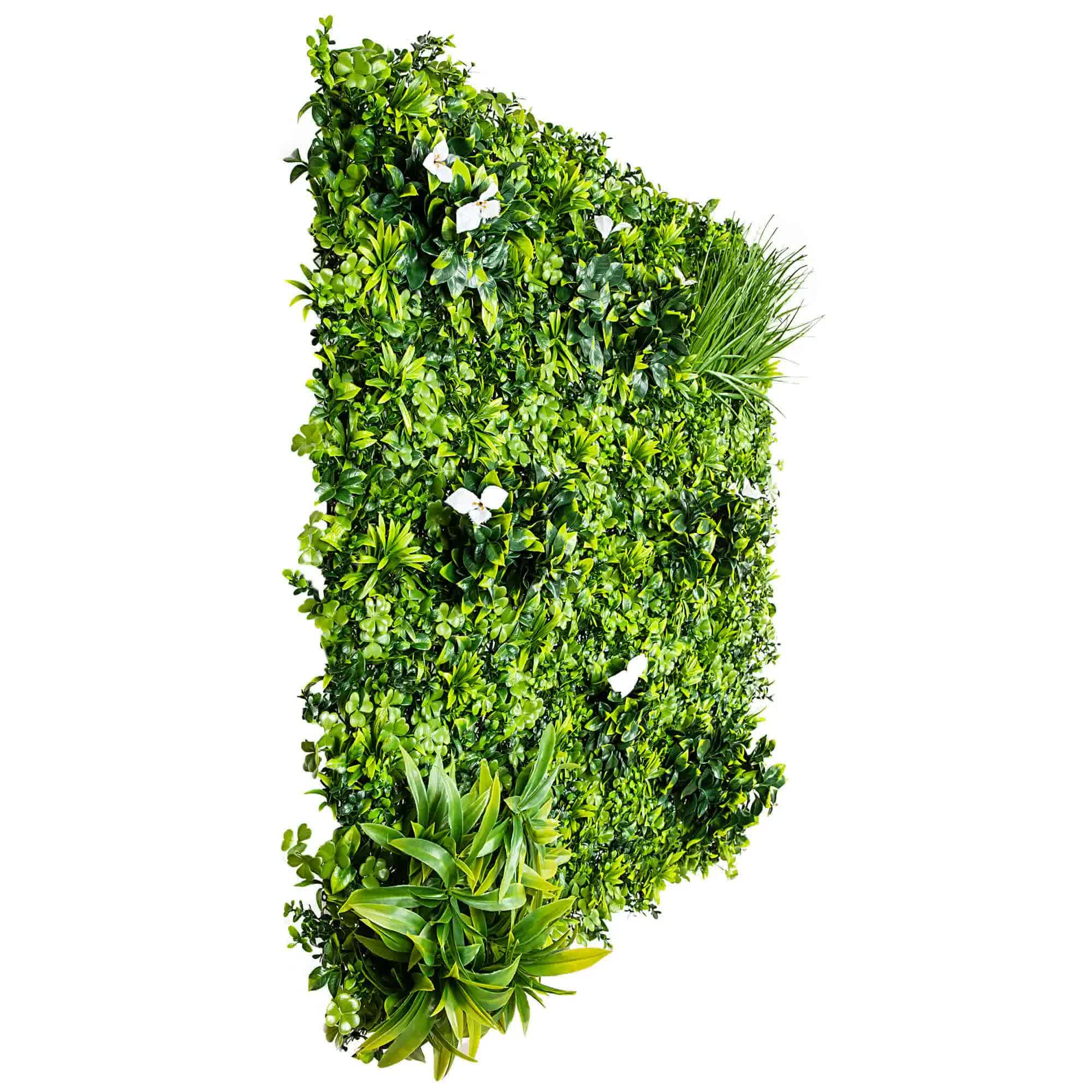 Luxury White Oasis Vertical Garden / Green Wall UV Resistant 1m x 1m V637-DP1008038