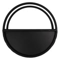 Premium Floating Half Moon / Semi Circle Metal Wall Planter | Onyx Black 35cm V637-DP10089