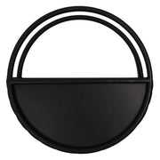 Premium Floating Half Moon / Semi Circle Metal Wall Planter | Onyx Black 35cm V637-DP10089