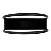 Premium Floating Half Moon / Semi Circle Metal Wall Planter | Onyx Black 35cm V637-DP10089