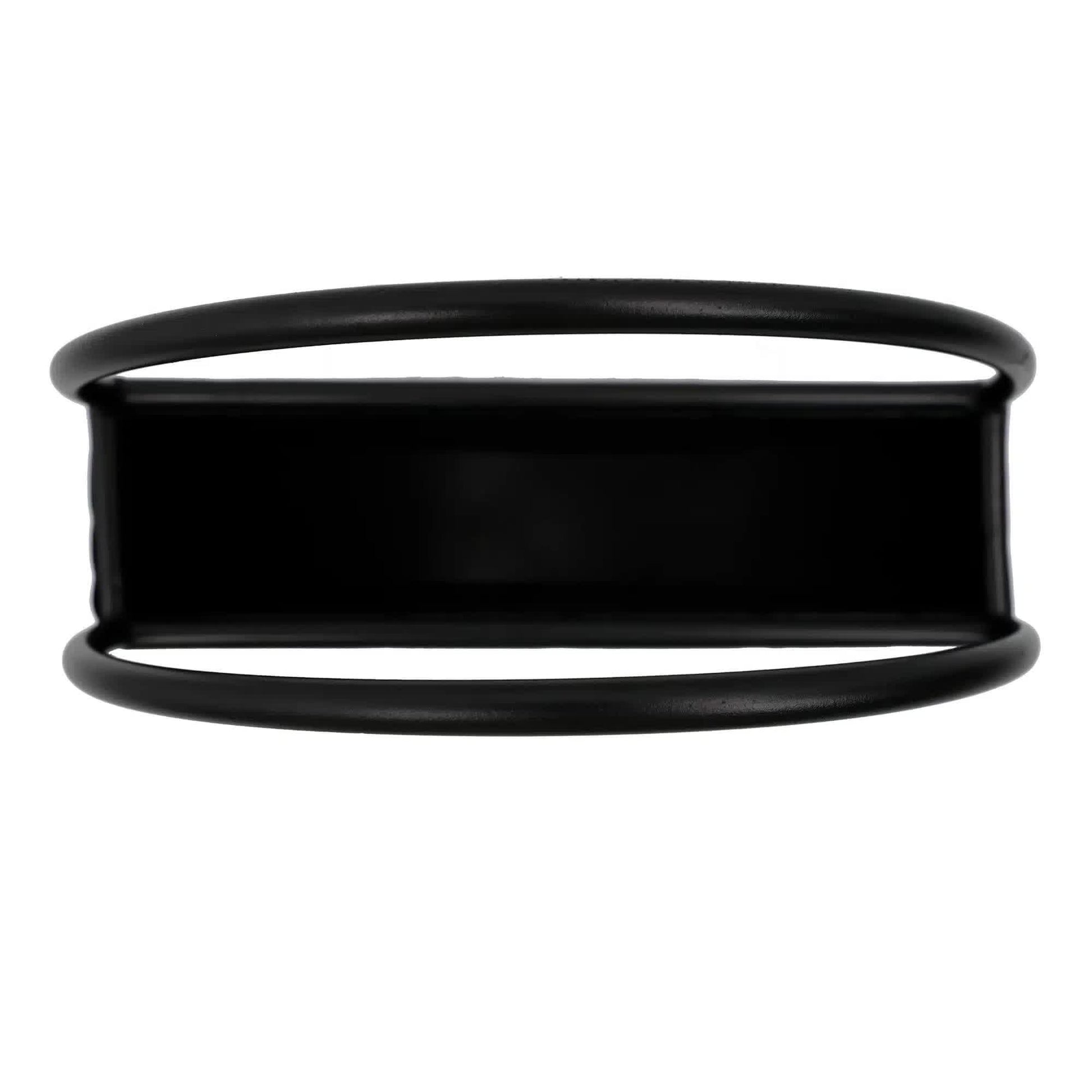 Premium Floating Half Moon / Semi Circle Metal Wall Planter | Onyx Black 35cm V637-DP10089