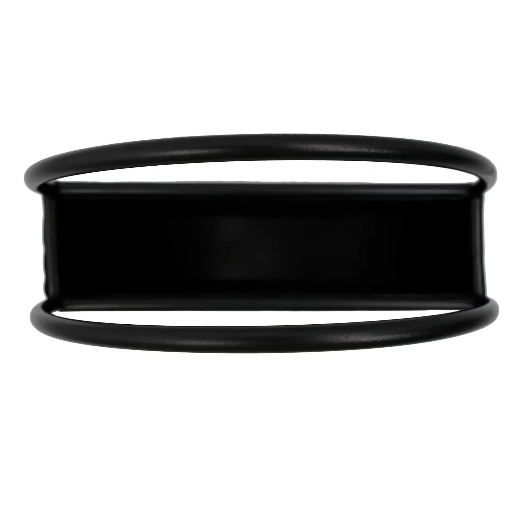Premium Floating Half Moon / Semi Circle Metal Wall Planter | Onyx Black 35cm V637-DP10089