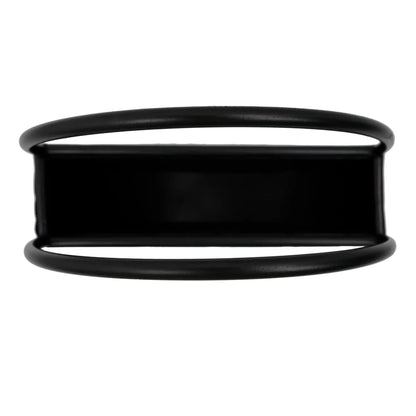 Premium Floating Half Moon / Semi Circle Metal Wall Planter | Onyx Black 35cm V637-DP10089