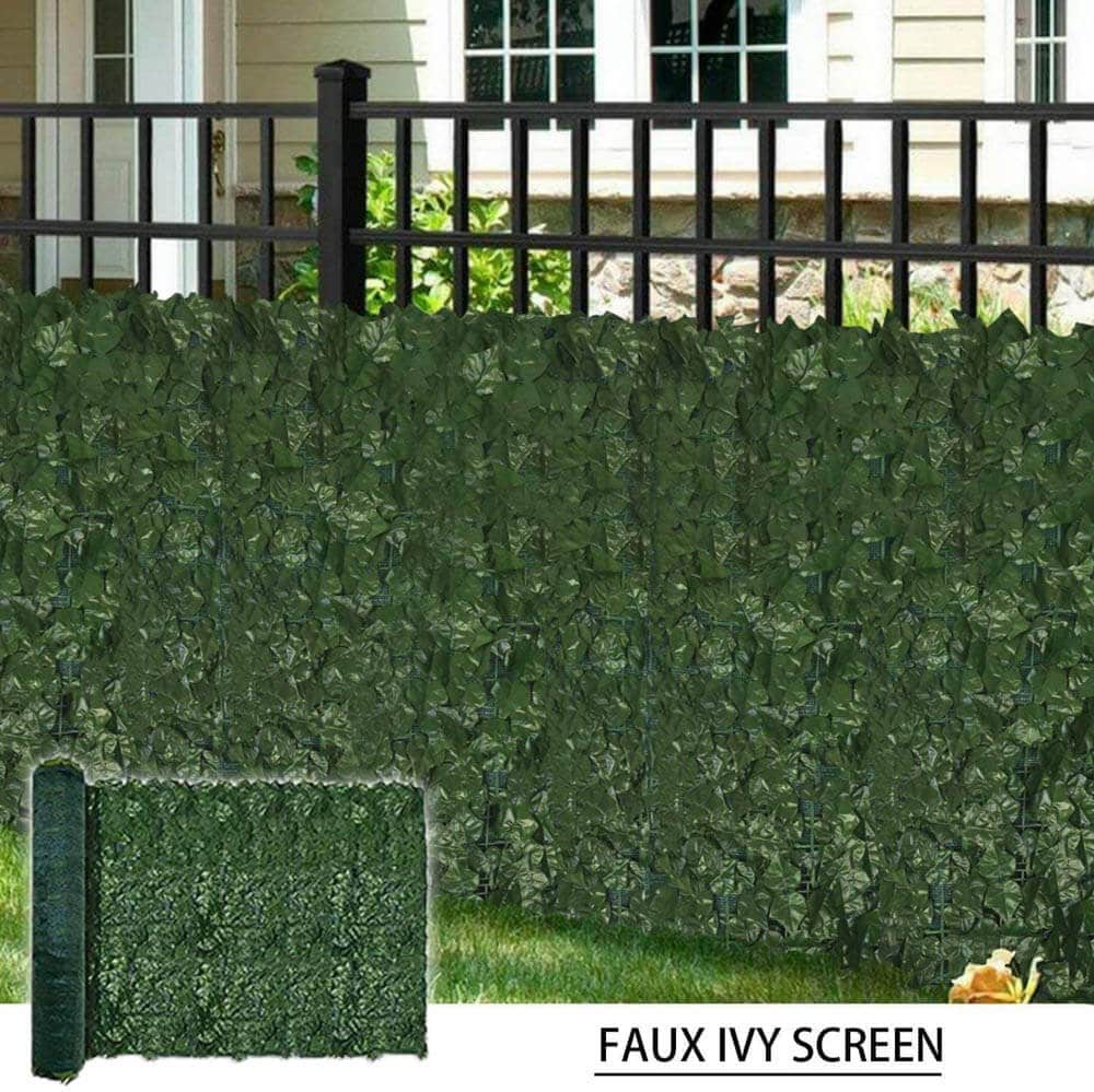 Artificial Ivy Leaf Hedging & Privacy Screen (Shade Cloth Backing Fake Ivy) 3m X 1m Roll V637-DP1008977