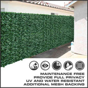 Artificial Ivy Leaf Hedging & Privacy Screen (Shade Cloth Backing Fake Ivy) 3m X 1m Roll V637-DP1008977