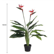 Artificial Bird of Paradise Plant 110cm (Red Flowers) V637-DP1009692N-RED