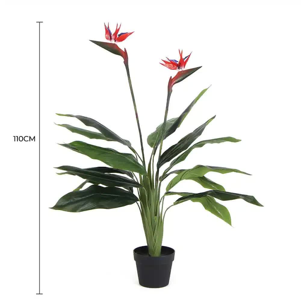 Artificial Bird of Paradise Plant 110cm (Red Flowers) V637-DP1009692N-RED