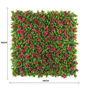 Luxury Flowering Pink Vertical Garden / Green Wall UV Resistant 1m X 1m V637-DP1009821