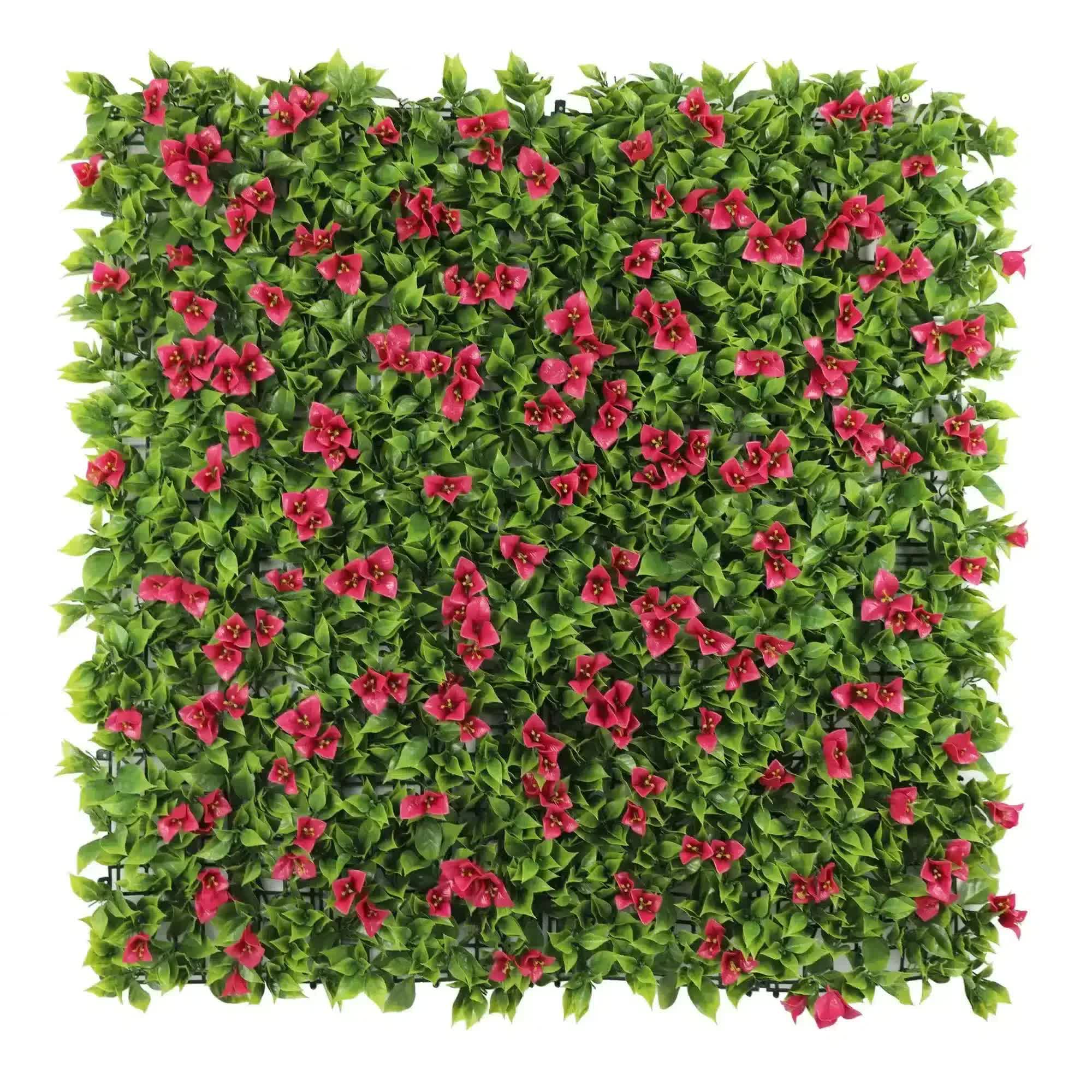 Luxury Flowering Pink Vertical Garden / Green Wall UV Resistant 1m X 1m V637-DP1009821