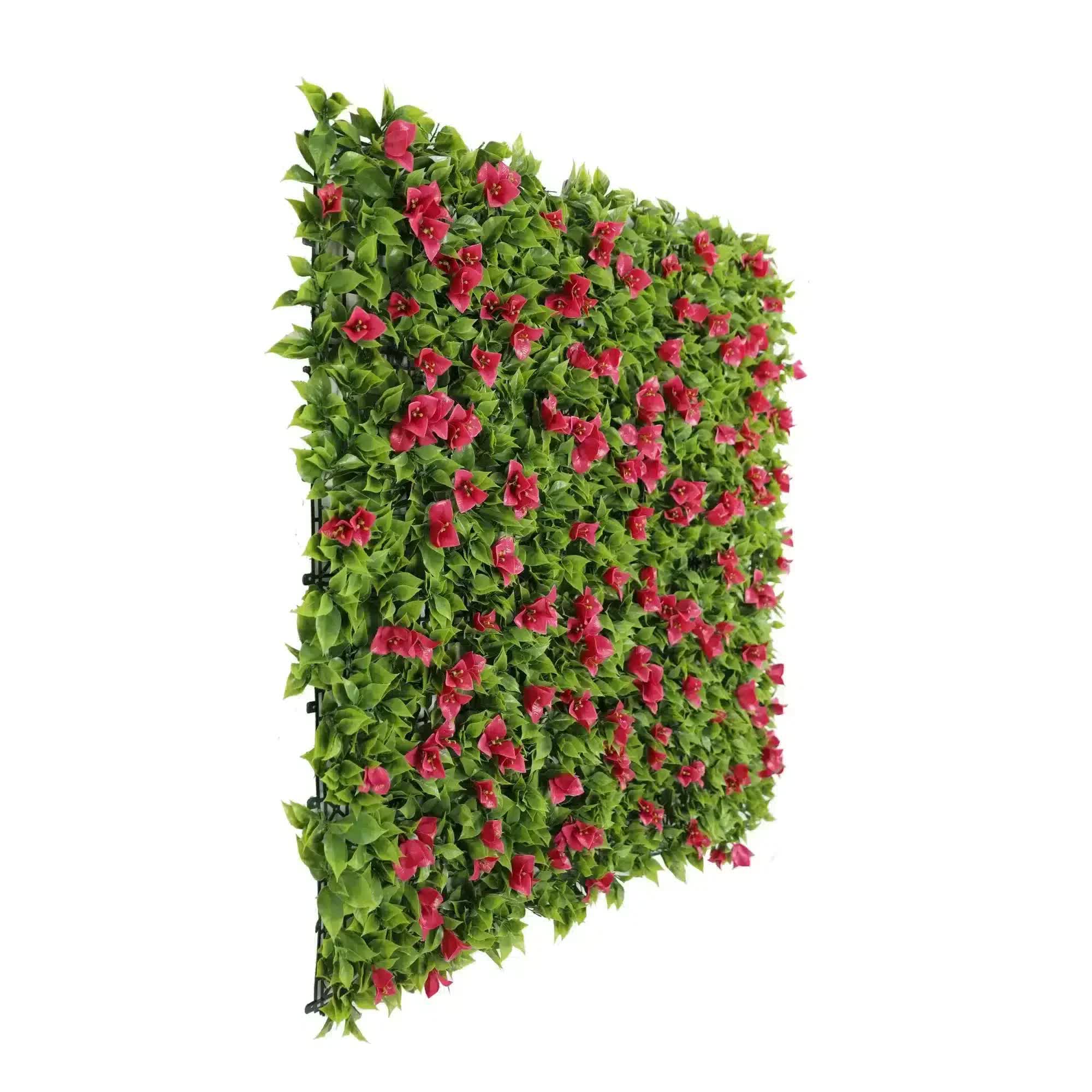 Luxury Flowering Pink Vertical Garden / Green Wall UV Resistant 1m X 1m V637-DP1009821