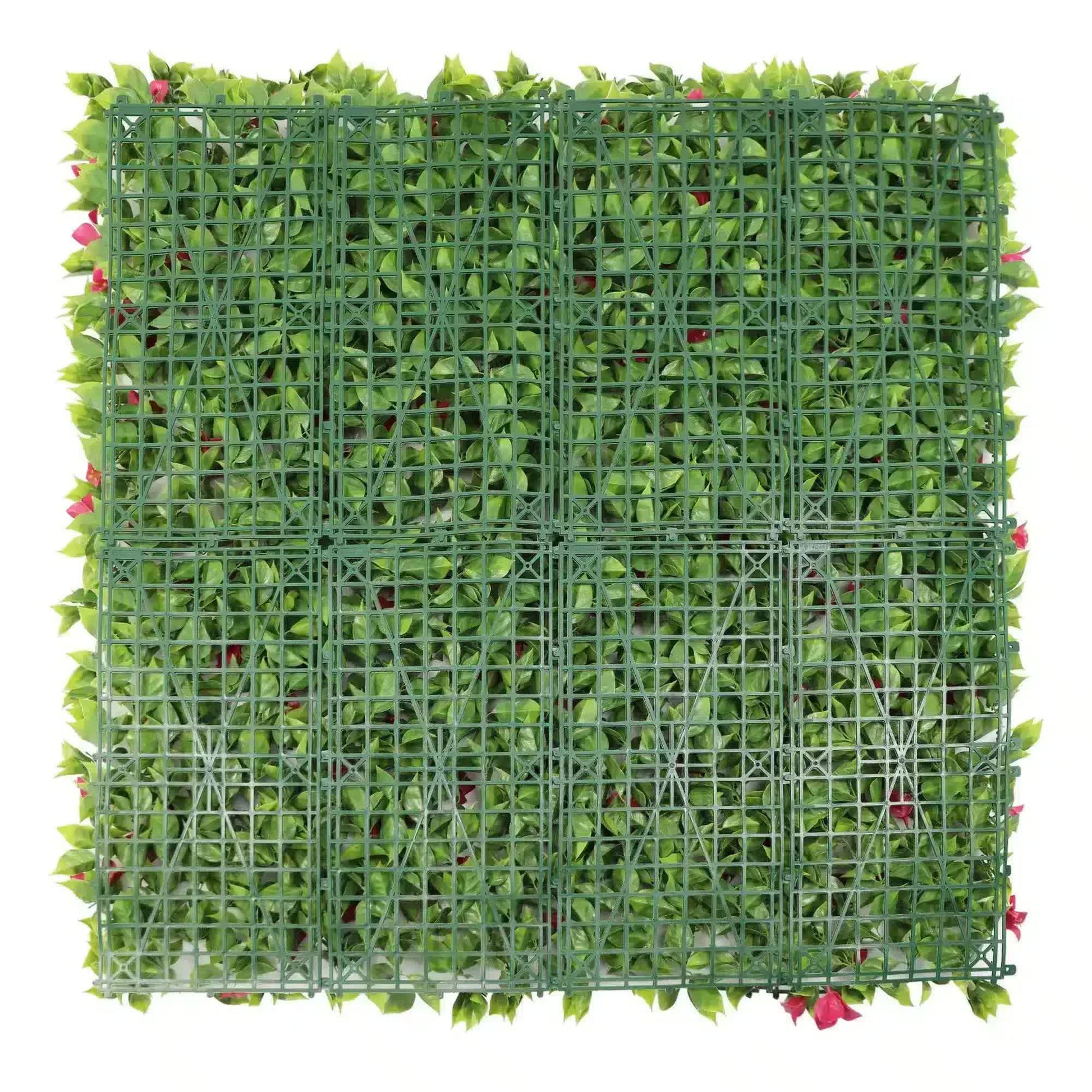 Luxury Flowering Pink Vertical Garden / Green Wall UV Resistant 1m X 1m V637-DP1009821