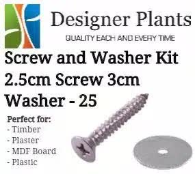 Screw and Washer Kit (Timber and Plaster) - 25 Pack V637-DP1012516