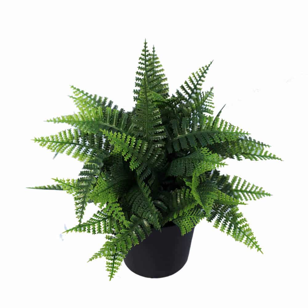 Small Potted Artificial Persa Boston Fern Plant UV Resistant 20cm V637-DP1013092