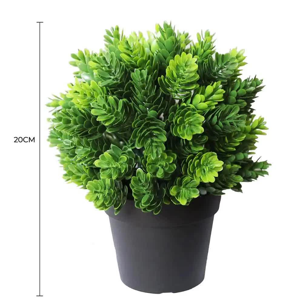Small Potted Artificial Flowering Hop Plant UV Resistant 20cm V637-DP1013095