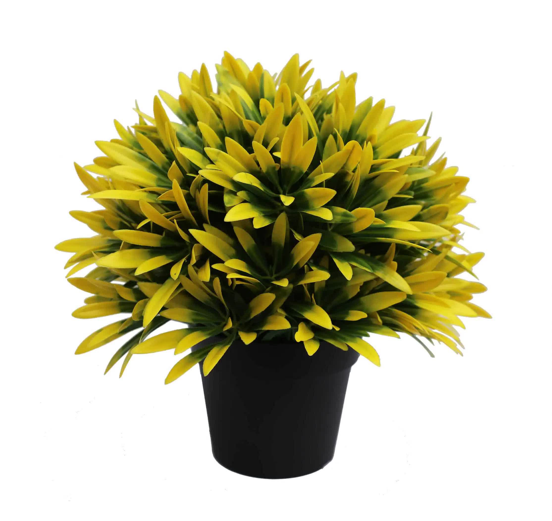 Small Potted Artificial Decorative Yellow Lily Plant UV Resistant 20cm V637-DP1013096