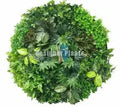 Artificial Green Wall Disc Art 150cm Mixed Ivy and Philodendron (Onyx Black) V637-DP1013968B