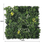Green Forest Bespoke Commercial Grade Metal Backed Vertical Garden / Green Wall UV Resistant 1m x 1m Fire V637-DP1014112