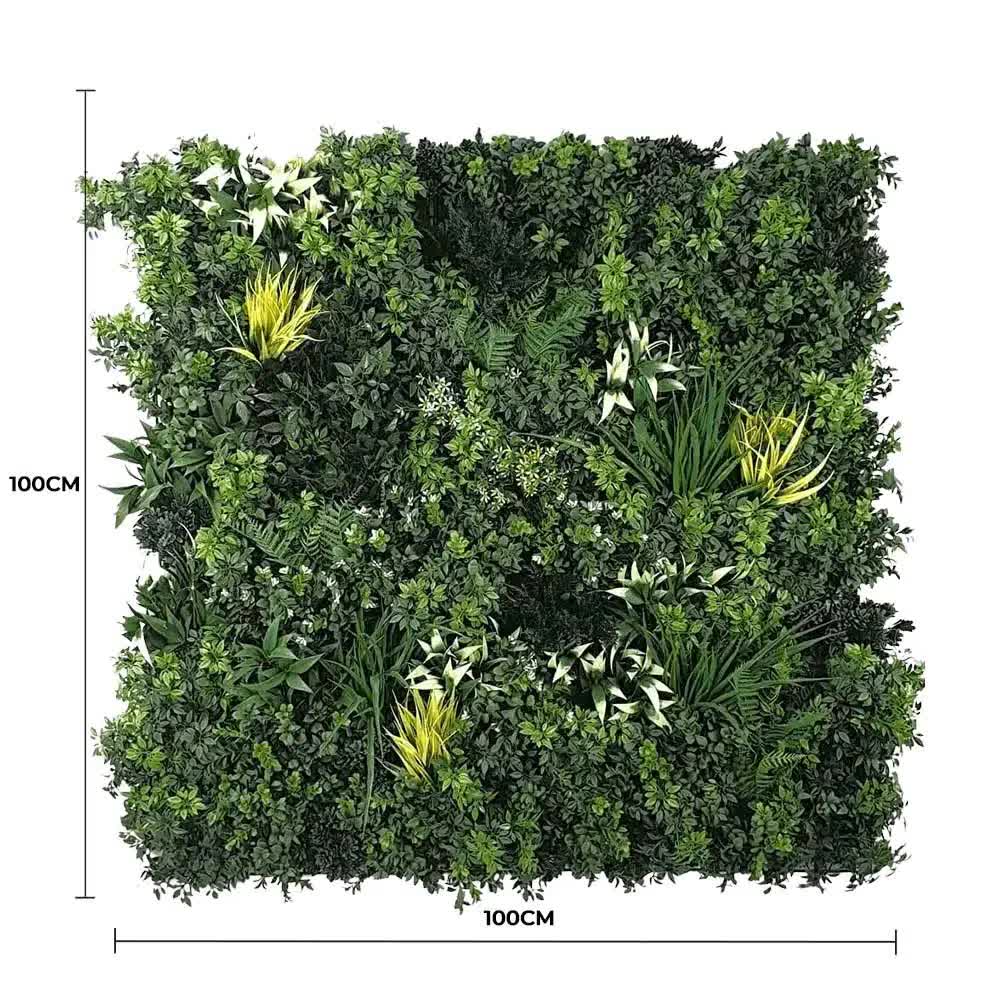 Green Forest Bespoke Commercial Grade Metal Backed Vertical Garden / Green Wall UV Resistant 1m x 1m Fire V637-DP1014112