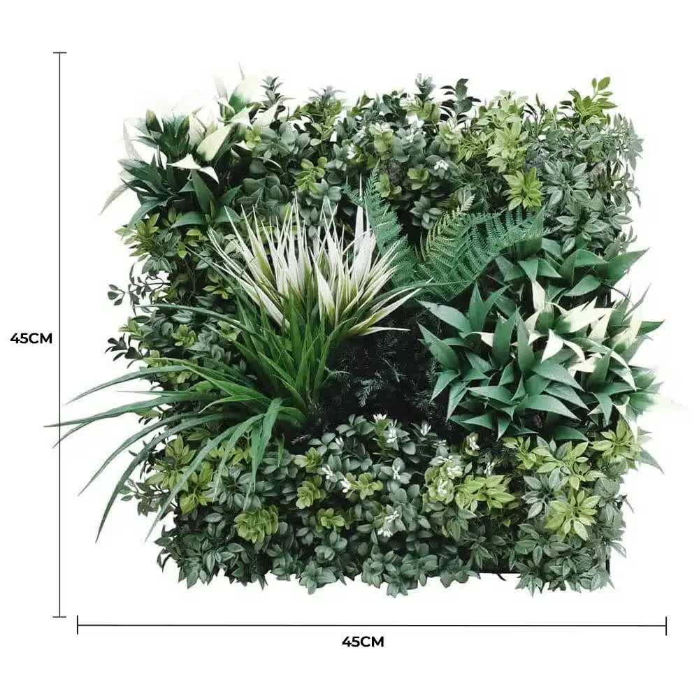 Bespoke Vertical Garden Green Wall UV Resistant 45cm x 45cm Fire Retardant V637-DP1014117S