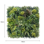 Luxury Lush Spring Recycled Vertical Garden / Green Wall UV Resistant 100cm x 100cm V637-DP1014119-2