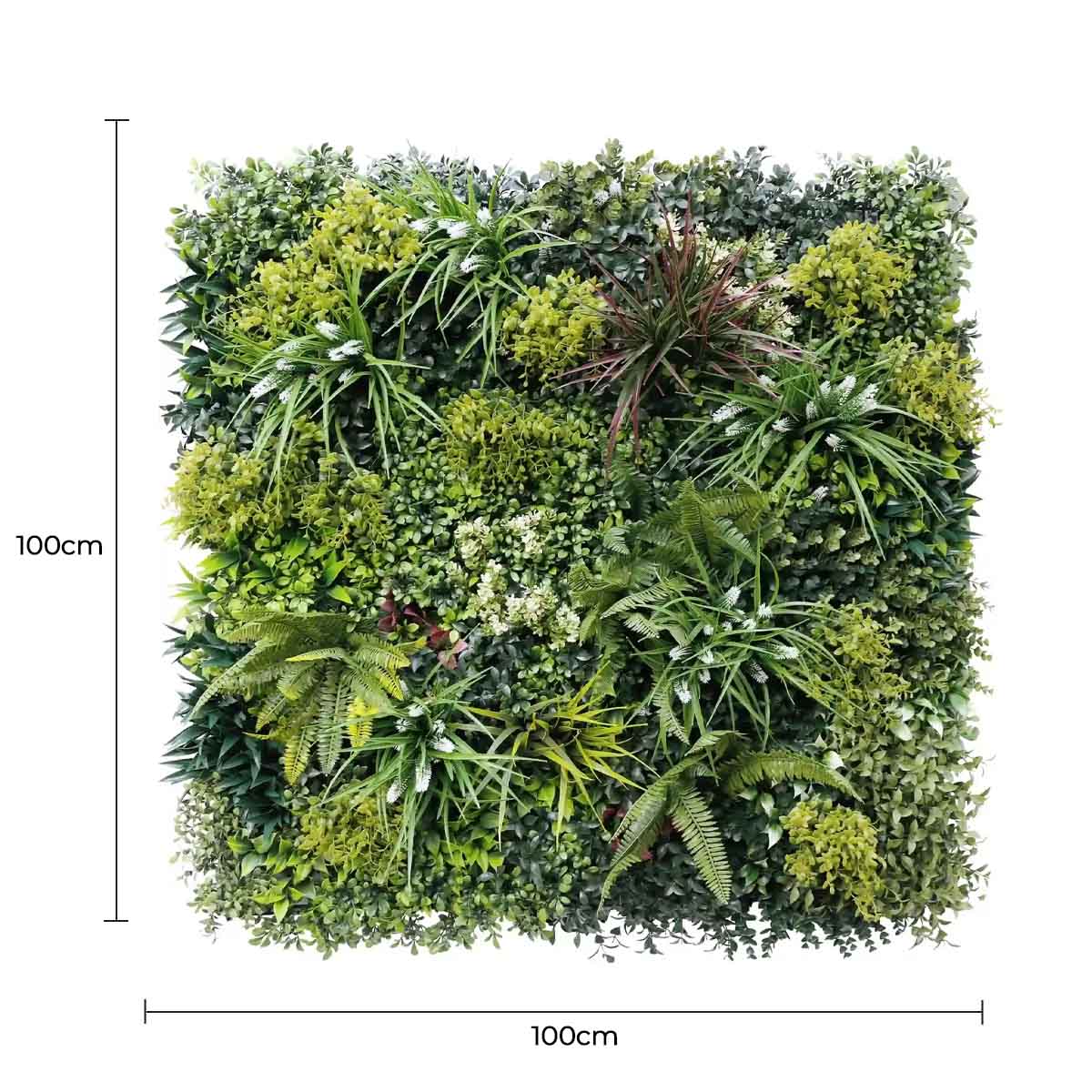 Luxury Lush Spring Recycled Vertical Garden / Green Wall UV Resistant 100cm x 100cm V637-DP1014119-2