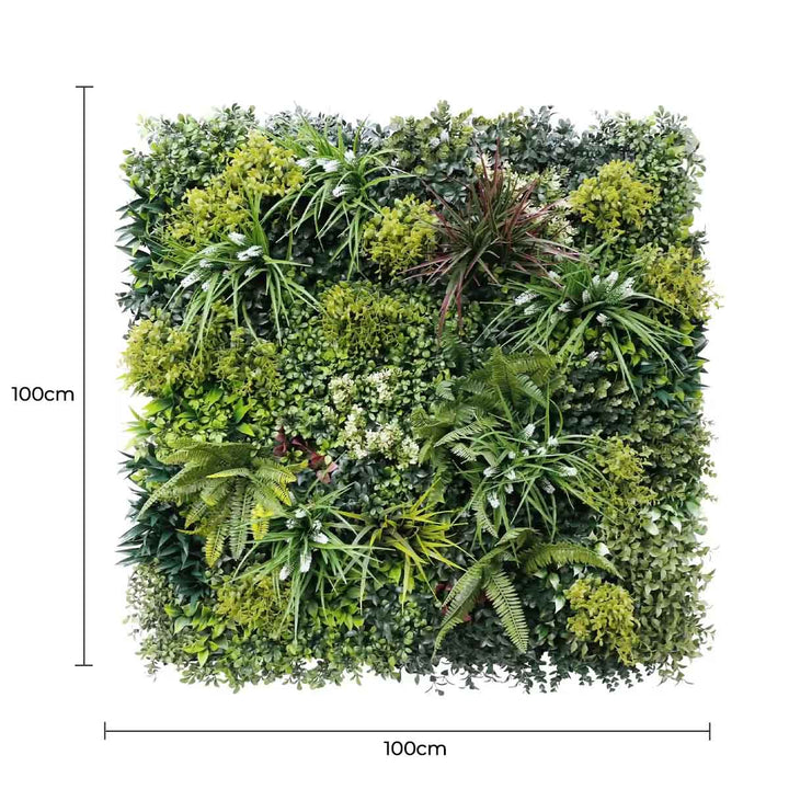 Luxury Lush Spring Recycled Vertical Garden / Green Wall UV Resistant 100cm x 100cm V637-DP1014119-2