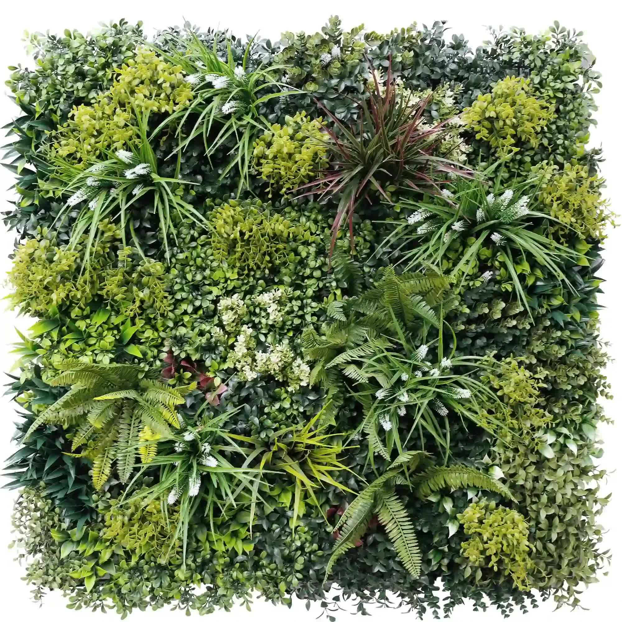 Luxury Lush Spring Recycled Vertical Garden / Green Wall UV Resistant Sample V637-DP1014119-2S