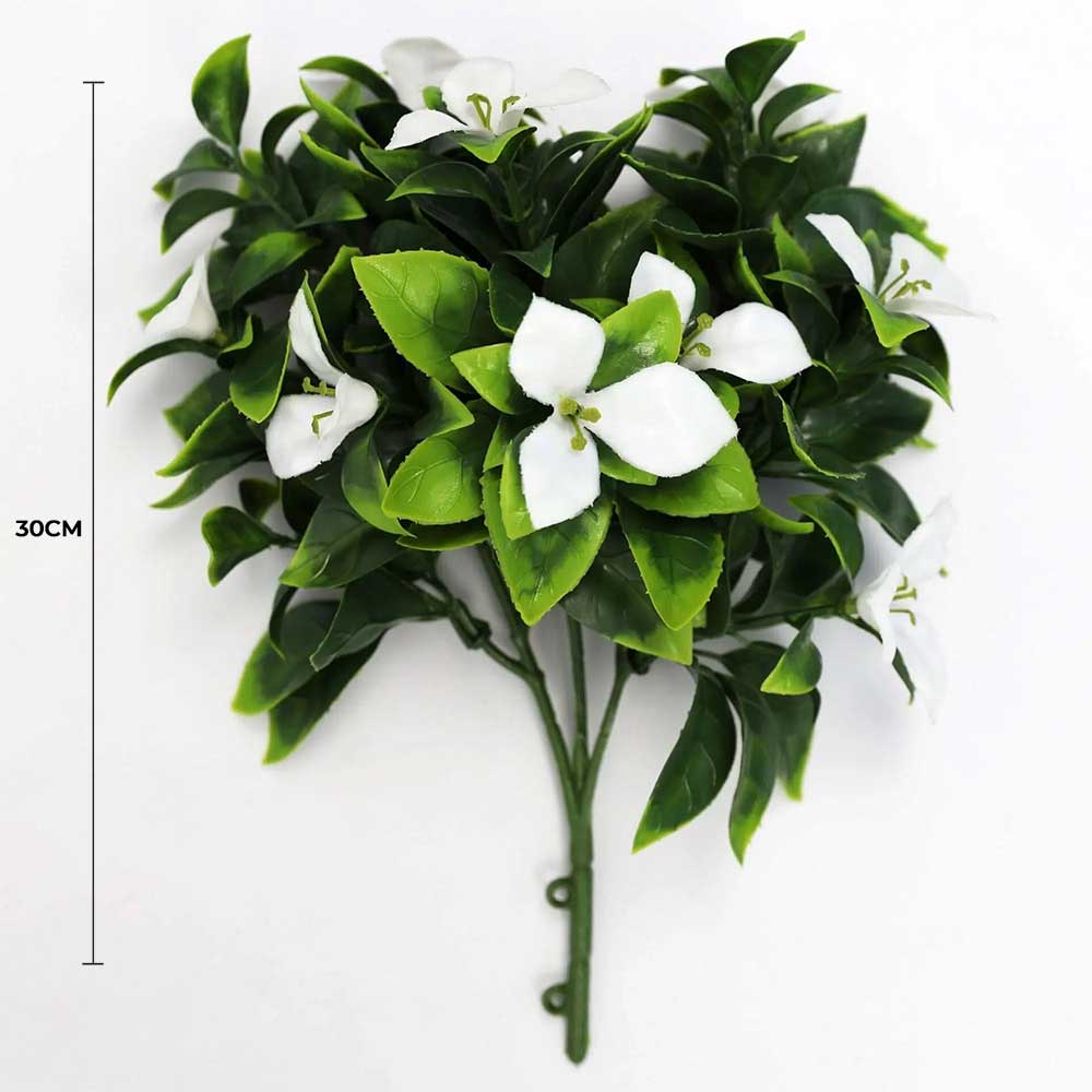 White Flowering Jasmine Stem UV Resistant 30cm V637-DP1016381
