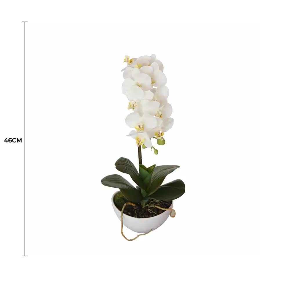 46cm Butterfly Artificial Orchid White V637-DP1017577