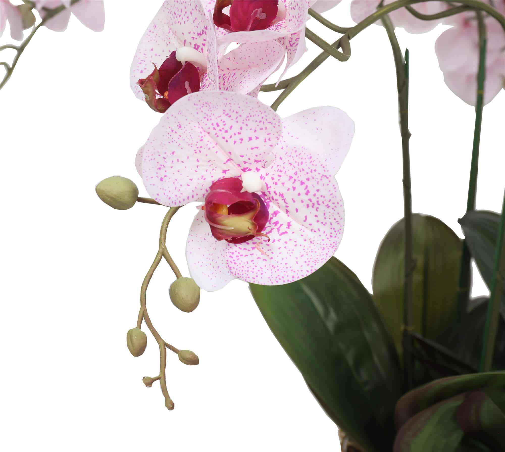 66cm Multi Stem Butterfly Artificial Potted Orchid With Pink Flowers V637-DP1018518