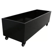 Black Metal Planter Medium + Wheels V637-DP10187880