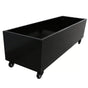 Black Metal Planter Medium + Wheels V637-DP10187880