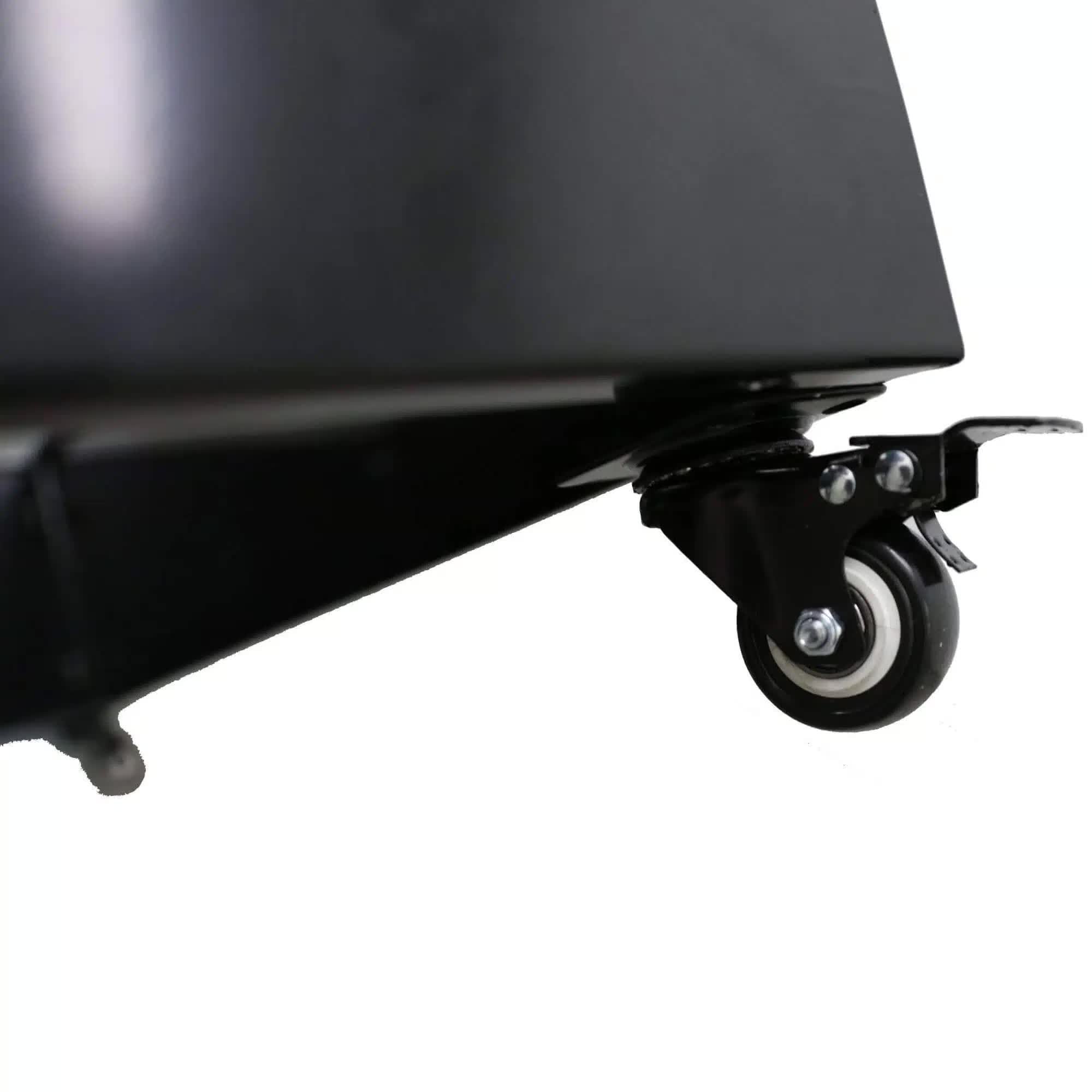Black Metal Planter Medium + Wheels V637-DP10187880