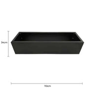 Black Metal Planter Medium V637-DP1018796